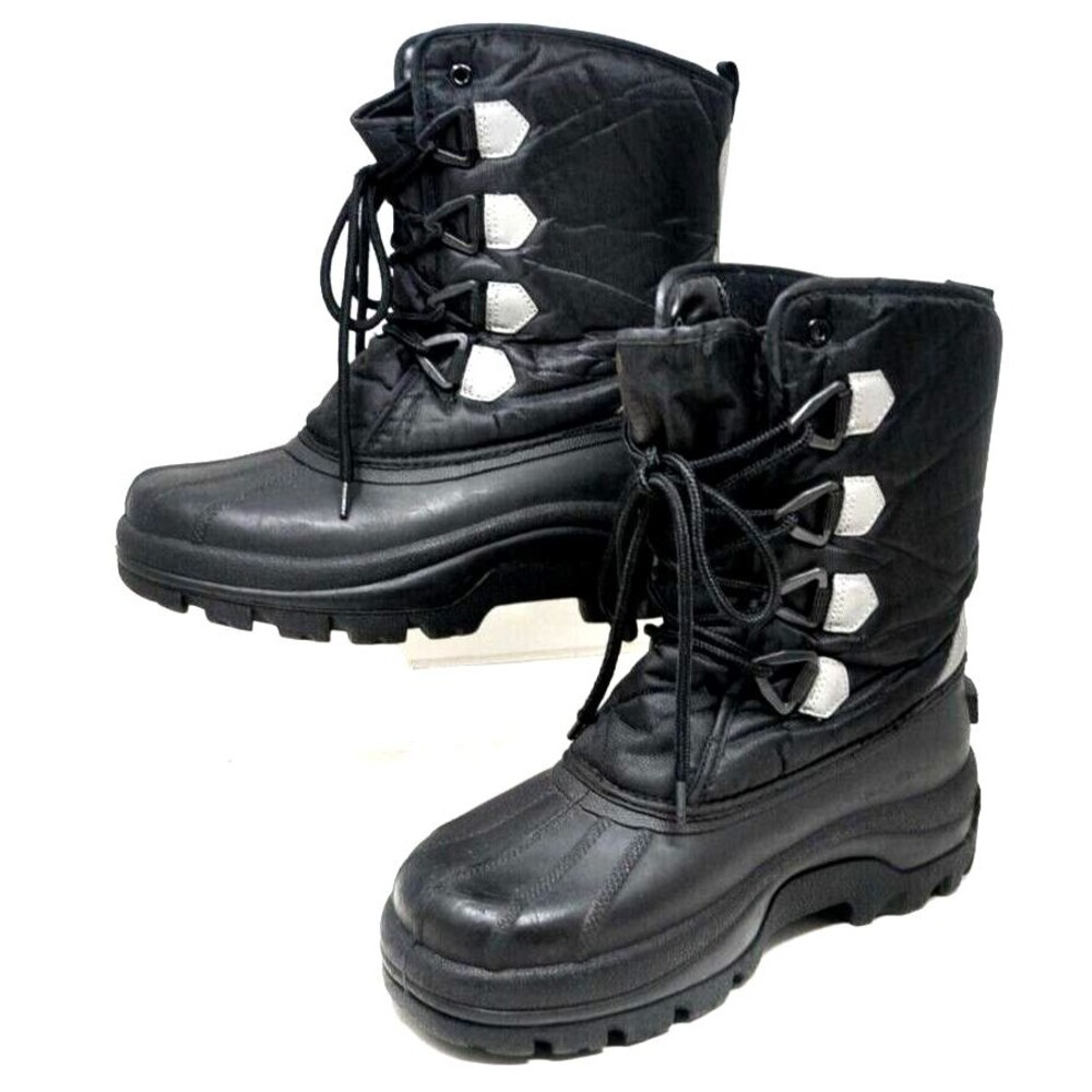 Crater Ridge Boots Black Leather Waterproof Rain Work Boots Women Bode II Sz 9